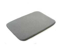 Norpro 329 - Alfombrilla de secado de platos, microfibra, color gris