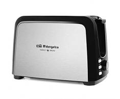 Orbegozo TO 3060 - Tostadora doble ranura, 7 niveles de tostado, función descongelar y recalentar, bandeja recogemigas, parada rápida, 750 W