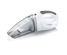 Severin HV 7144, Aspiradora Manual para sólidos y líquidos, batería de Iones de Litio de 7.4 V, Incluye Cable 12V para Encendedor de Coche y 3 Accesorios, S´Power Home & Car Li 20, Blanco/Rojo