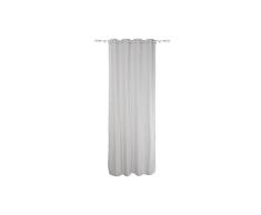 Cortina DKD Home Decor Poliéster Gris Claro (140 x 1 x 270 cm)