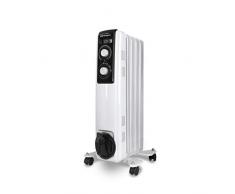 Orbegozo RF 1000 Radiador de aceite, 1000W de potencia, construcción modular de 5 elementos y diseño en color blanco