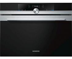 Siemens CF634AGS1 Integrado 36L 900W Negro, Plata - Microondas (Integrado, 36 L, 900 W, Botones, Giratorio, Negro, Plata, Abajo)