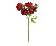 Villa dEste Home Tivoli Set Flor Artificial 3 Uds. Rojo