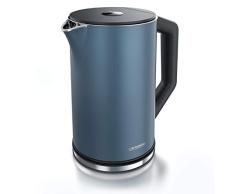 Arendo – Hervidor de Agua Eléctrico de 1,5 litros - Acero Inoxidable - con ajuste de Temperatura de 40°C a 100°C en incrementos de 5 ° - Modelo Elegant - Diseño de doble pared - Libre de BPA