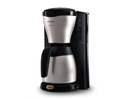 Philips HD7546 HD7546/20-Cafetera de Goteo café Gaia, Jarra térmica con Capacidad para 10-15 Tazas, 1000 W, 15 Cups, Acero Inoxidable, Negro/Plata