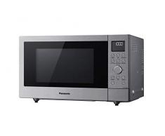 Panasonic Microondas NN-CD58 (1000 W, con parrilla y aire caliente, Inverter Microondas de 27 litros, baja profundidad), frontal de acero inoxidable