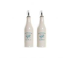 Aceitera DKD Home Decor Blanco Verde (2 pcs) (6.1 x 6.1 x 23 cm)