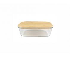 BIRAMBEAU - Utensilios de Cocina - Cajas de Vidrio - Cajas de Alimentos Herméticos - Tapa de Bambú - 1050 ml