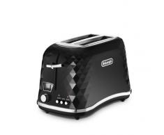 DeLonghi Brilliante Tostador con luz de indicación, 900 W, 50-60 Hz, 2 rebanadas, Plástico, Negro
