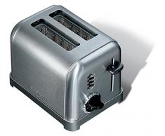 Cuisinart CPT160E Tostadora de acero inoxidable, 2 ranuras anchas para pan, 6 niveles de tostado, función máx, descongelar y recalentar, bandeja recogemigas, 900 W, 6 Velocidades