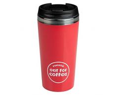 Pioneer - Taza de viaje (acero inoxidable), acero inoxidable, rosso, 0.42L