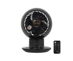 Woozoo ® by Ohyama, Ventilador de mesa silencioso y potente, 38W, con Mando a distancia, Temporizador, Oscilación multidireccional, Para 30m² de superficie - Woozoo PCF-SC15T - Aspecto madera/Negro