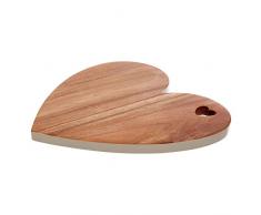 Premier Housewares 1104694 Socorro Round White Edge - Tabla de cortar (madera de acacia)