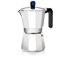 Monix Induction Express - Cafetera italiana inducción, aluminio, capacidad 9 tazas, color plata