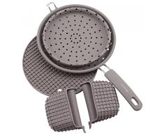 Kassel 93705 4 piezas Juego de accesorios de cocina de silicona con un, Silicone de perforación, Gris