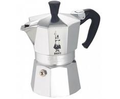 Bialetti Moka Express Cafetera Italiana Espresso, Aluminio, Plateado, 18 Tazas