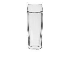 Simax 2192/2 Cerveza Resiste Durante más Tiempo temperaturas Tanto frías como Calientes Gracias a su Doble Pared, también evitarás quemarte al Sujetar el Vaso, 0.5 litros, Vidrio, Transparente