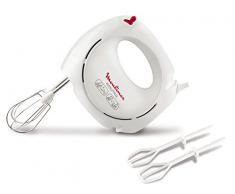 Moulinex Easymax HM2501 Batidora de varillas y amasadora de 200 W 5 velocidades, dos sets de varillas, compacta y facil de guardar
