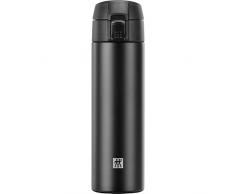 ZWILLING THERMO Botella térmica, Taza de viaje, Aislamiento de doble pared, Cierre de seguridad, 450 ml, Altura: 22,8 cm, Negro