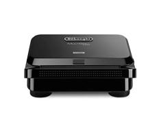 DeLonghi SW12C.BK - Barbacoa (800 W, Barbacoa de contacto, Eléctrico, 270 x 140 mm, Mesa, Grid)