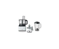 Braun Robot de cocina PureEase FP 3131 con batidora de 1,2 L y cuenco de 2,1 L, fácil de usar, rápido e intuitivo, dos velocidades más pulso, diseño compacto, EasyClick System, blanco