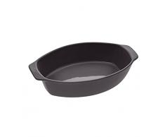 Plato oval 39x 24 cm Cerámica gris