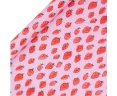 Glick Rollo de papel de regalo de lujo, fresas dulces rojas y rosas, perfecto para envolver regalos, papel de regalo de cumpleaños de fresas dulces, papel de regalo de cumpleaños para ella