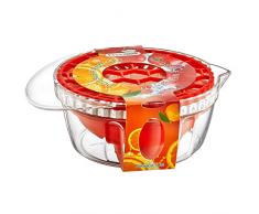 Herzberg Exprimidor y engrasador de cítricos HGCK198 HGCK198 - Deslizador de semillas, plástico de calidad alimentaria y sin BPA-de fácil uso, material resistente
