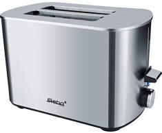 Steba Tostadora automática TO 20 Inox de doble ranura para 2 rebanadas Tostadora antihuellas Carcasa ajustable 7 niveles de tostado 4 funciones: tostadas, descongelación, calentamiento, tope