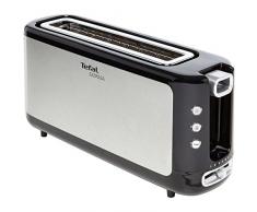 Tefal TL365ETR - Tostadora, 1000 W, 1 rebanada, negro/acero inoxidable