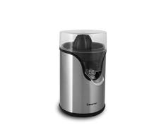 SUNTEC Exprimidor ZIP-8434 design – Eléctrico, con colador y recipiente de zumo extraíble – Exprimidor pequeño de acero inoxidable para naranjas + limones + limas – Exprimidor eléctrico sin BPA