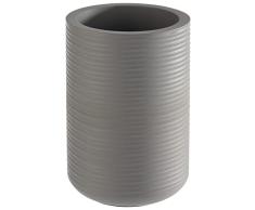 APS 36123 - Enfriador de botellas de hormigón estriado, con parte inferior suave para muebles, para botellas de 0,7-1,5 litros, diámetro de 13/10 cm, altura de 19,5 cm, color gris