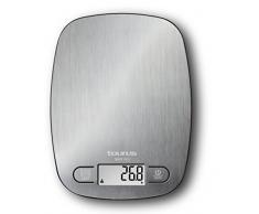 Taurus Easy Inox - Báscula de cocina digital de capacidad 5 kg, función tara, 4 sensores de precisión, color plateado