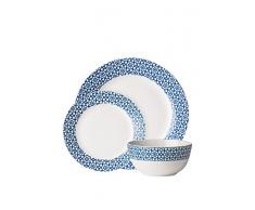 Premier Housewares Vajilla 12 Piezas Azul