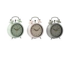 Reloj de Mesa DKD Home Decor Rosa Metal Verde (8 x 3.5 x 10 cm) (3 pcs)