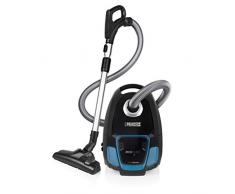 Princess EcoQuiet 335010 - Aspirador muy silencioso, 62 decibelios, Clase AAA, 700 W, capacidad de 3 litros, color negro y azul