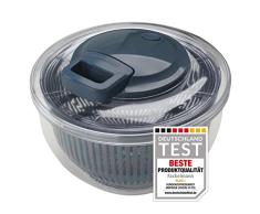 FACKELMANN Centrifugadora lechuga - Centrifugadora ensalada - Escurridor de Verduras en plástico de escelente calidad, azul y transparente, 1ud.