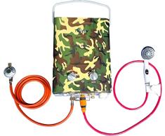 TTulpe Outdoor HD-6 P37 Camo Calentador de agua portátil de gas propano para exteriores, bajo NOx