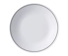 Bormioli Rocco 419330FS7121952 Unico Design Moon - Plato hondo (24 unidades, cristal), color blanco