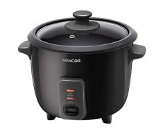 Sencor SRM 0601BK - Olla arrocera con indicadores luminosos, 300 W, color negro