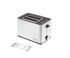 Firefox - DB850 - Tostador blanco - 2 ranuras para pan de 850W - Función descongelar - Bandeja recogemigas