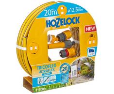 Hozelock 117004 20m por Encima del Suelo PVC Gris, Amarillo - Manguera de jardín (20 m, por Encima del Suelo, Gris, Amarillo, Manguera+Boquilla rociadora, PVC, 1,25 cm)