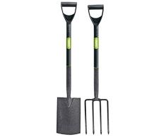Draper 83971 Acero al Carbono jardín Tenedor y Pala Set – Azul