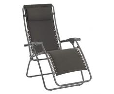 Lafuma Tumbona relax, Plegable y ajustable, Sistema de suspensión con cuerdas elásticas, RSX, Poliéster/Algodón, Pizarra (Gris), LFM2033-8549