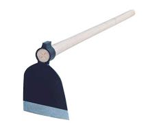 Azada con mango de madera de acero especial forjado para agricultura y jardinería. 800 gr. Mango 130cm