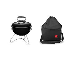 Weber Smokey Joe Barbacoa de Carbón, 37 cm, Negro 1111004 & 7121 - Bolsa de transporte para Smokey Joe Premium