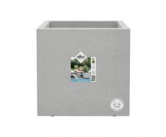 Elho Vivo Next Square 40 - Jardinera por Interior Y Exterior - Ø 39.0 x H 37.9 cm - Gris/Living Concrete