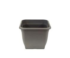 Greemotion Jardinera Pia Antracita Gris - Maceta 33x33cm - 14,5L Cuadrado de maceta - Jardinera resistente a los rayos UV - Plantpot a prueba de heladas - Jardinera con orificios inferiores