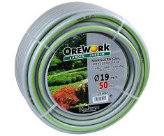 Orework 255067 Manguera de jardín en PVC Flexible de 5 Capas, Gris