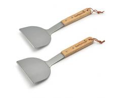 Barbecook Espátula Volteadora Curvada, Mango Madera, Gris, 31x3x14 cm, 2232005055